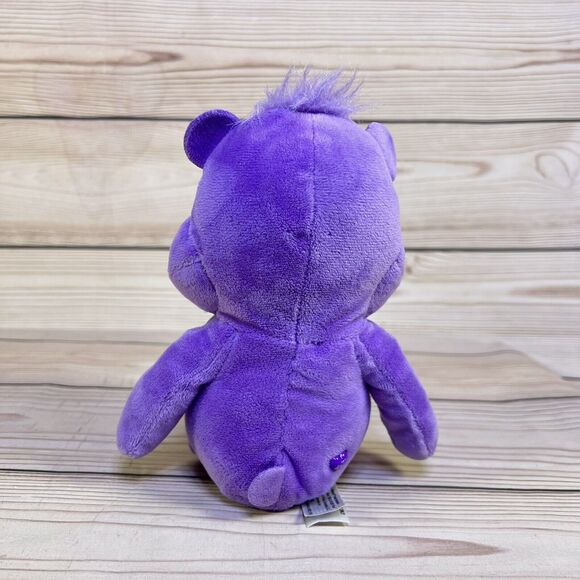 Care Bears SHARE BEAR Plush 10" Purple Winking 2021 Basic Fun Lollypop Hearts - Picture 5 of 15